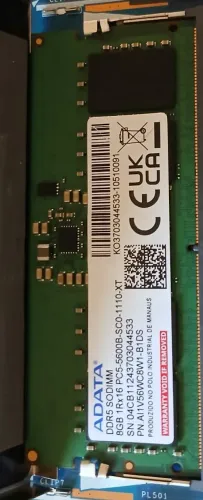 2x Pentes Memória ram 8GB 5600mz ddr5 SODIMM