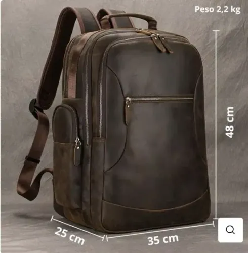 Mochila de couro legítimo