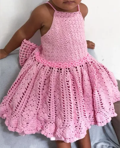 Vestido Aurora - Crochê.