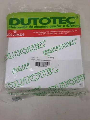 Caixa DRV AL TP "X" 2x2 PRF 45 branco - DUTOTEC DT-53340.00