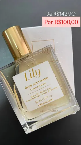 Óleo acetinado Lily ?cabelo e corpo