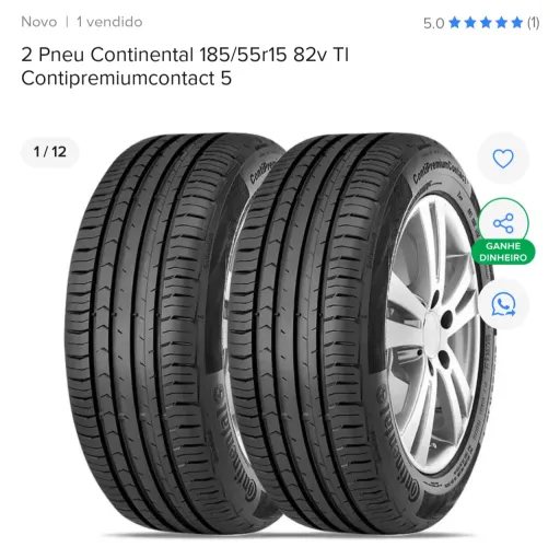 Vendo 2 pneus continental Power contact2 195/55 aro 15