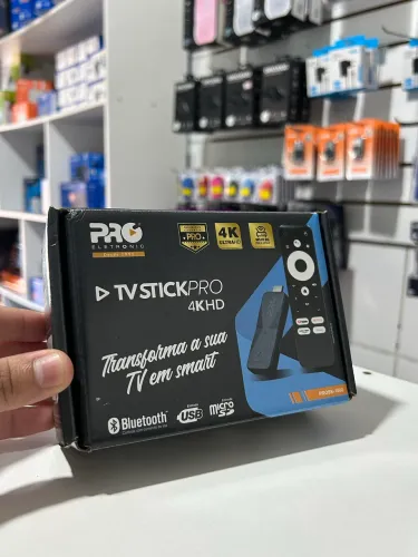 Stick Pró Smart 4K Android 10 16GB, 2GB comando de Voz 5G