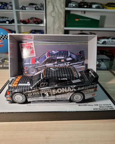 Miniatura 1:18 Mercedes Benz 190E evo 2 Dtm campeão 1992 raríssima Sonax