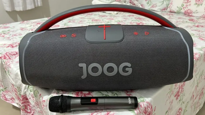 Caixa de som Speaker JOOG Pair X com 1 microfone sem fio 200W IPX6 Bluetooth/TWS 