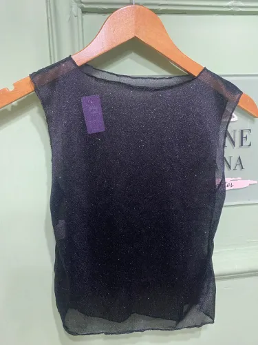 Cropped tule brilhoso