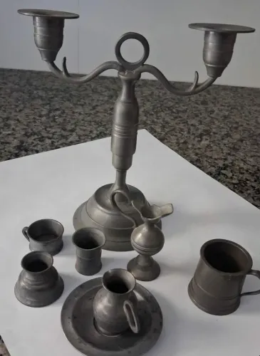 Peças estanho p decoração