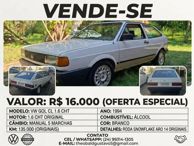 Gol Cl 1994 CHT 1.6 ÁLCOOL
