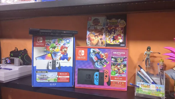 Nintendo Switch OLED e outro V2 aceitamos trocas