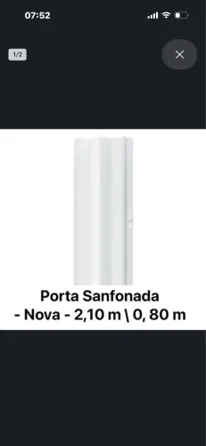 Porta Sanfonada Branca PVC