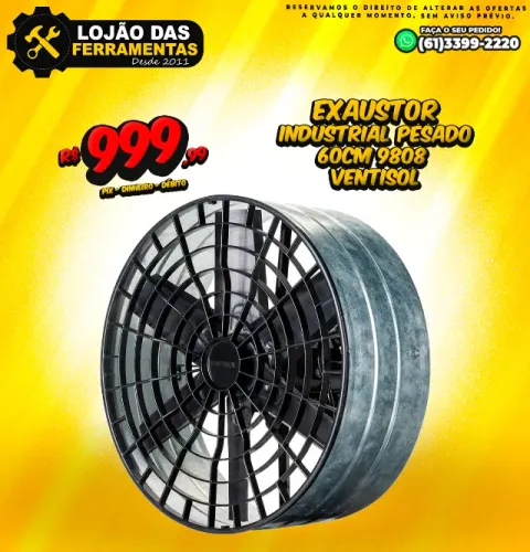 Exaustor Industrial Pesado 60cm 9808 Ventisol