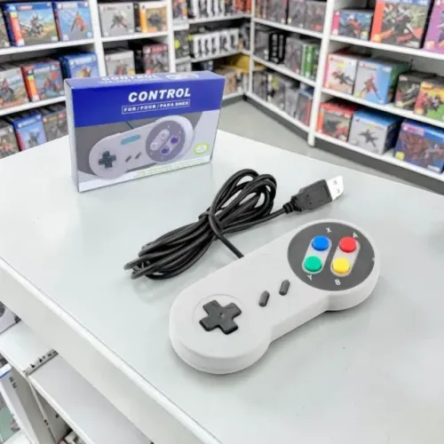 Controle USB Retrô Compatível com Computador