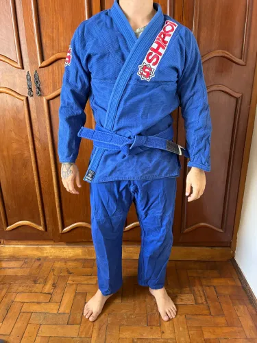 Kimono para jiu-jitsu azul ( sem faixa)