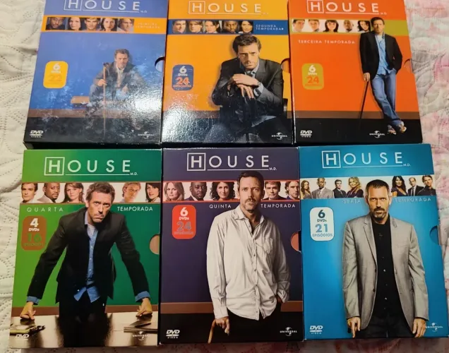 Box DVD série Dr House 1° A 6° Temporada Completa