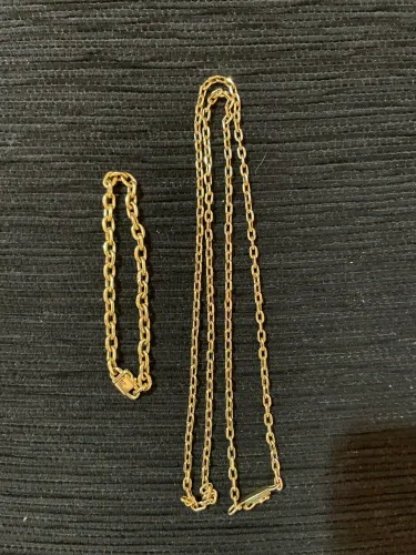 Cordão + pulseira de ouro