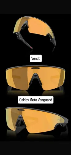 Óculos Solar Oakley Vanguard Meta Ai Prizm 24K Preto, com Câmera e IA