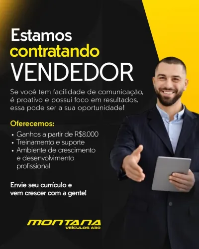 VAGA PARA CONSULTOR DE VENDAS RAMO AUTOMOTIVO