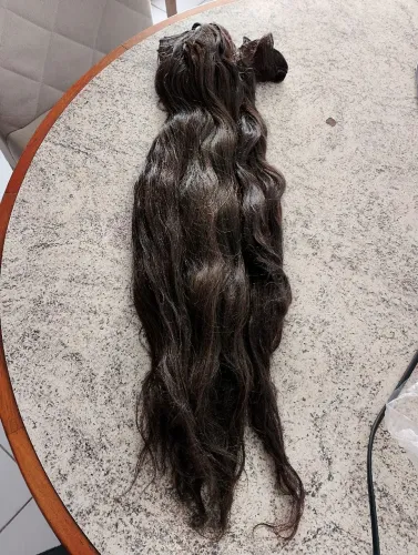 Cabelo orgânico confecção de tela