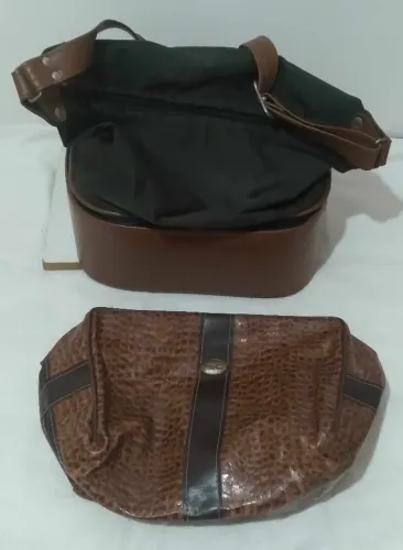 Mala Necessarie Antiga Vintage acompanha necessarie menor (kit)