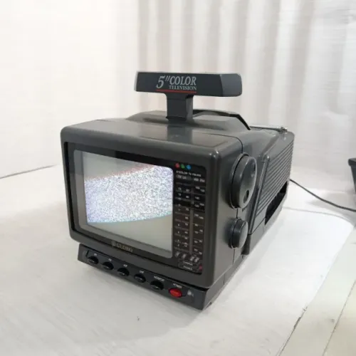 televisão color portátil antiga globo rádio am/fm funcionando | wc1