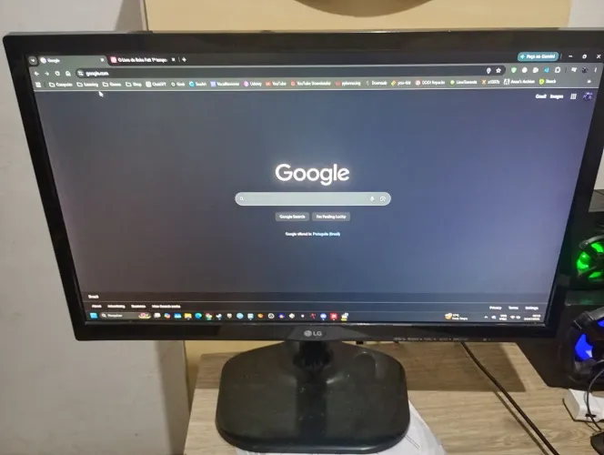 Monitor LG 24 polegadas Full hd 1080p com cabos inclusos