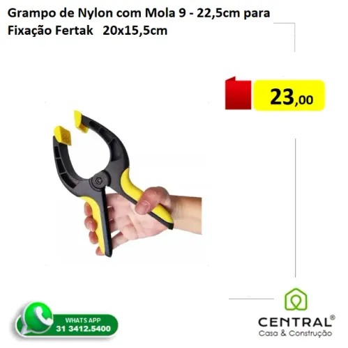 Grampo de Nylon com Mola 9 - 22,5cm para Fixação Fertak