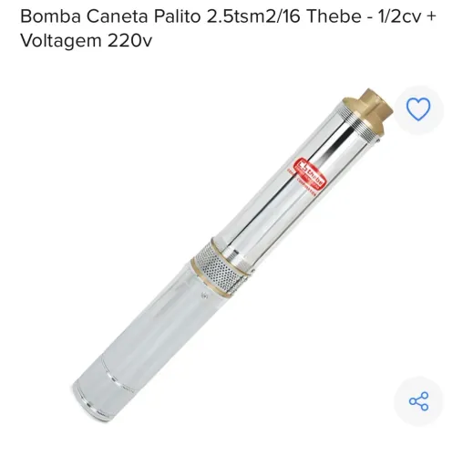Bomba caneta palito 2.5tsm2/16 Thebe 1/2cv 220v