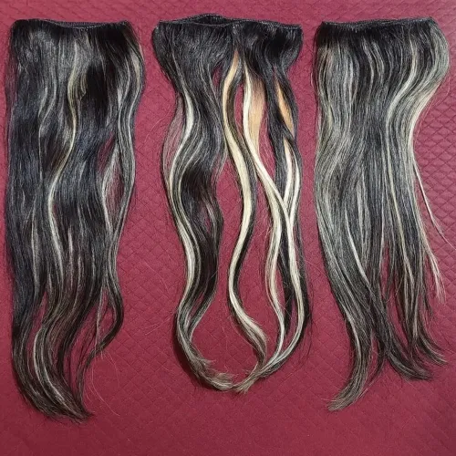3 telas de cabelo Humano