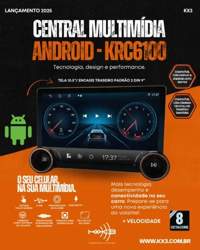 ? CENTRAL MULTIMÍDIA KX3 KRC6100 À VENDA - NOVA! ?
