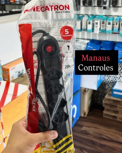 Filtro de Linha 5 Tomadas com Fusível 10A