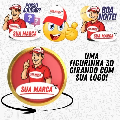 Sua caricatura e marca em 31 figurinhas whatsapp