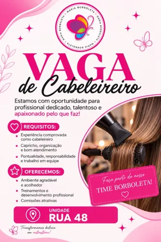 Vaga para cabeleireiro (a)