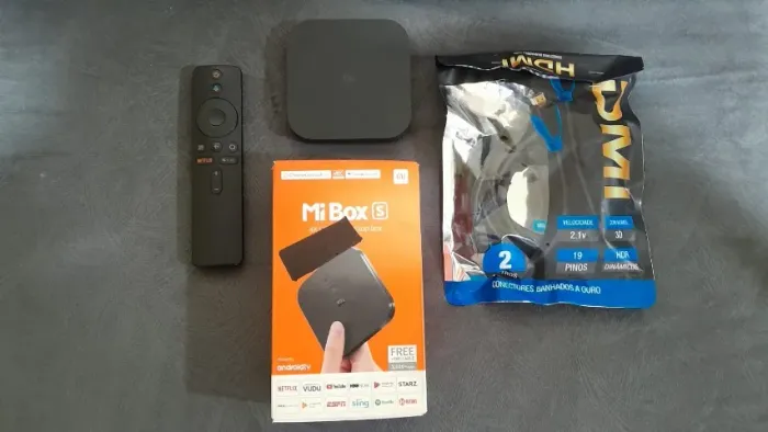 Mi Box S 4k com Cabo HDMI