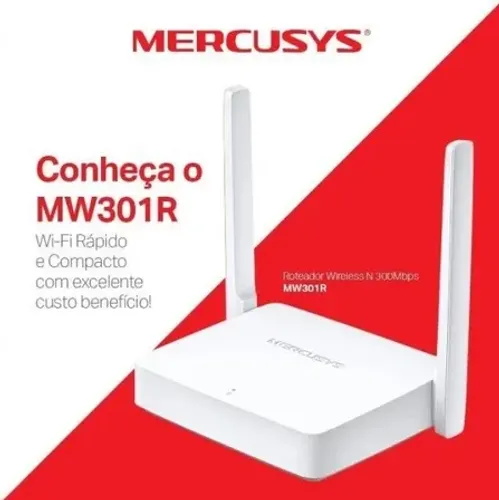 Roteador Mw301r Wireless Mercusys N 300mbps Branco Bivolt 5 ANOS DE GARNTIA