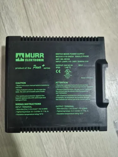 aFonte Murrelektronik MCS-B 5-110-240/24 24Vdc 5A Trilho DIN