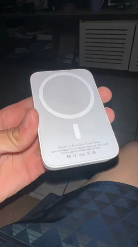 Power Bank Magnético 5000mAh Carregador Sem Fio 15W