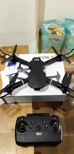 Drone E88 Pro Dual Câmera 4K Wi-Fi Preto - Novo Na Caixa Com Bateria