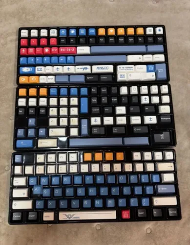 keycaps gundam para teclado mecanico kit 3 cartelas completo