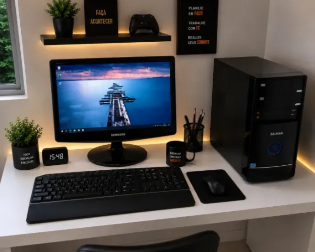 Computador Completo Intel i3 + Monitor + Teclado e Mouse
