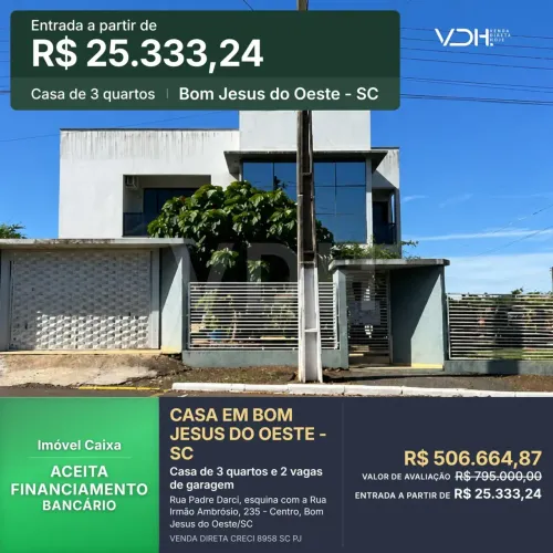 CASA EM BOM JESUS DO OESTE - SC