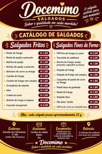 Salgados para festas