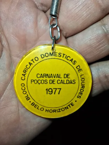 Chaveiro antigo Carnaval poços de caldas 1977