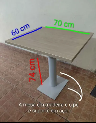 Mesinhas para usos diversos. Medidas nas fotos. O tampão é em madeira e a base em aço.