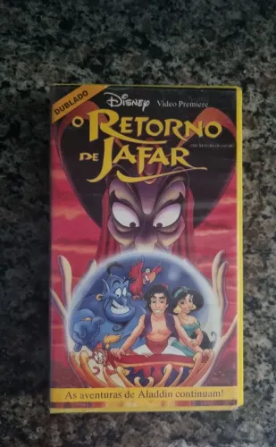 Fita VHS O Retorno de Jafar (Aladdin Disney) - Original Dublada - Relíquia