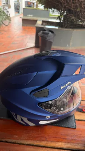 Capacete Airoh Comander  Azul fosco - carbono