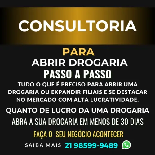 Consultoria para Abrir Drogaria Farmácia a venda, Documentações, abastecimentos e Ponto.