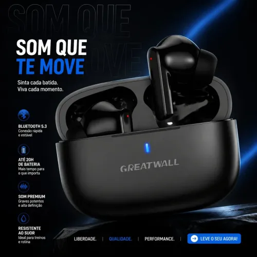 Fone Bluetooth Greatwall S2 (Entrega Grátis)
