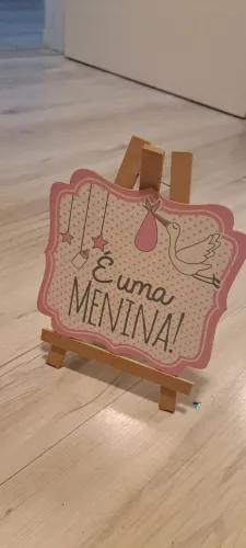 Placa chá de bebê menina