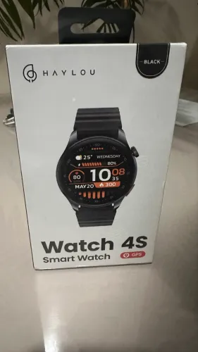 Smartwatch Haylou Watch 4s Tela De 1.43 Com Pulseira De Silicone - Cor Preto