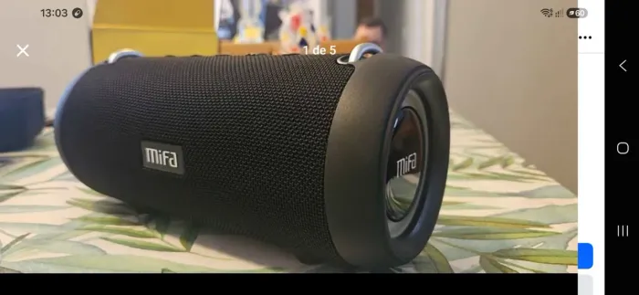 Caixa de Som Portátil Bluetooth 60w Mifa A90 estado nova